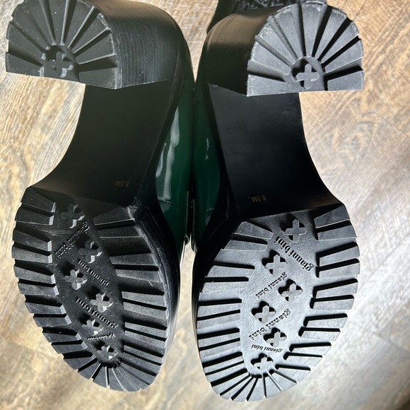 Gianni Bini MAXXWELLE Green Patent Platform Block Heel Loafer w/ornament - Picture 6 of 8